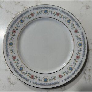 Tivoli 8305 China Set of 4 Sango Floral Seashell Salad/Dessert Plates Gold Rim
